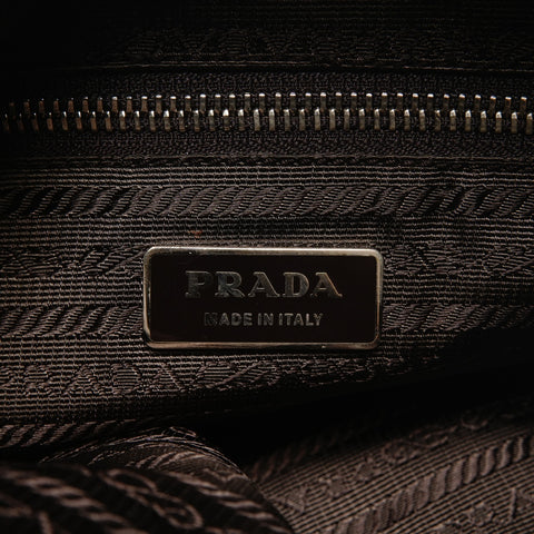 PRADA leather one belt Shoulder Bag Brown WS25853