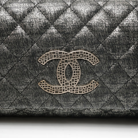 CHANEL Matelasse Metallic Chain 14 series 2010-2011 Shoulder Bag black WS25857