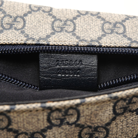 GUCCI GG Supreme surface deterioration and peeling Shoulder Bag Navy WS25858