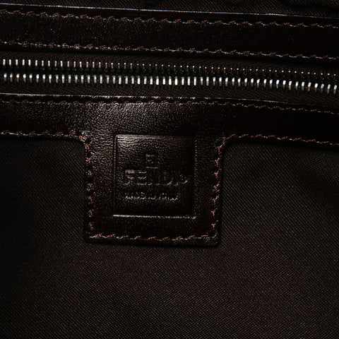 FENDI Zucca Canvas Mamma Bucket One Belt Shoulder Bag Brown WS25859