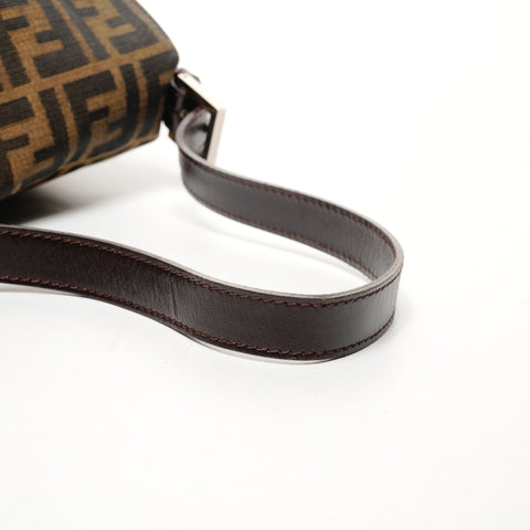 FENDI Zucca Canvas Mamma Bucket One Belt Shoulder Bag Brown WS25859