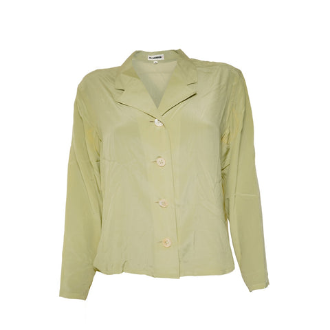silk Long sleeve shirt green WS25863