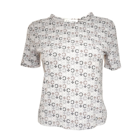 CELINE Macadam Cotton Medium Short sleeve T-shirt gray WS25865