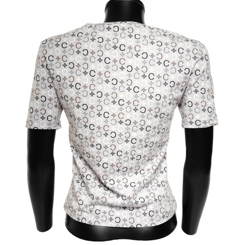 CELINE Macadam Cotton Medium Short sleeve T-shirt gray WS25865