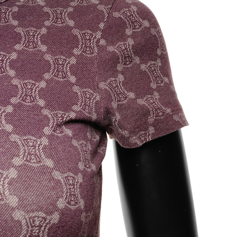 CELINE Macadam Pattern Triomphe Cotton S Short sleeve T-shirt Red WS25866