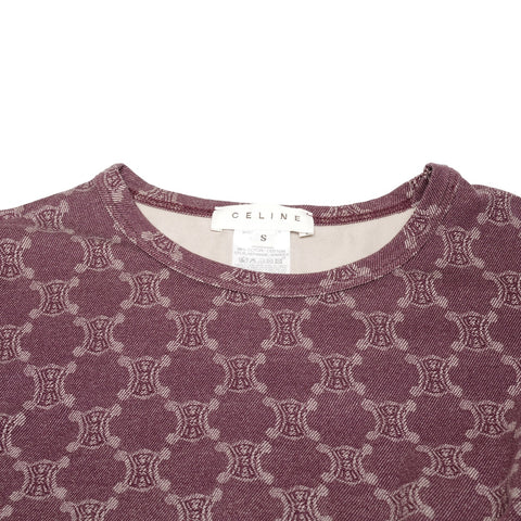 CELINE Macadam Pattern Triomphe Cotton S Short sleeve T-shirt Red WS25866