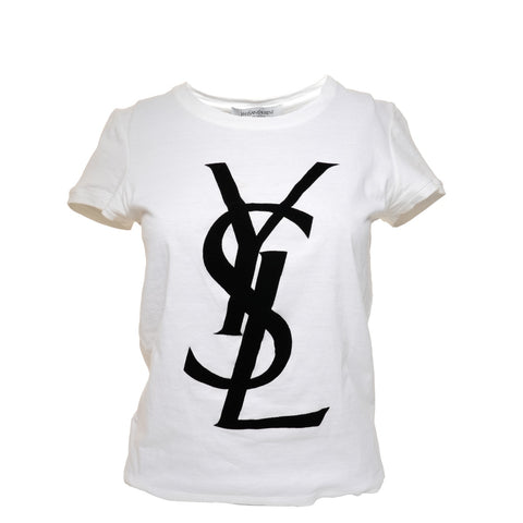 YVES SAINT LAURENT S logo cotton Short sleeve T-shirt white WS25873