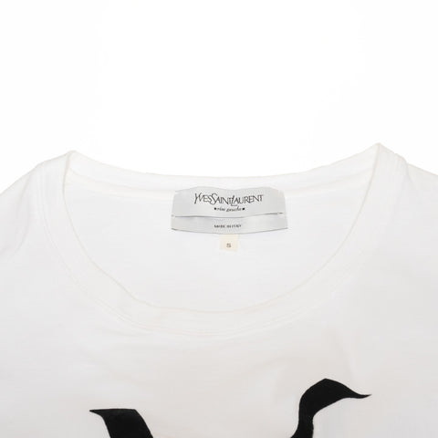 YVES SAINT LAURENT S logo cotton Short sleeve T-shirt white WS25873