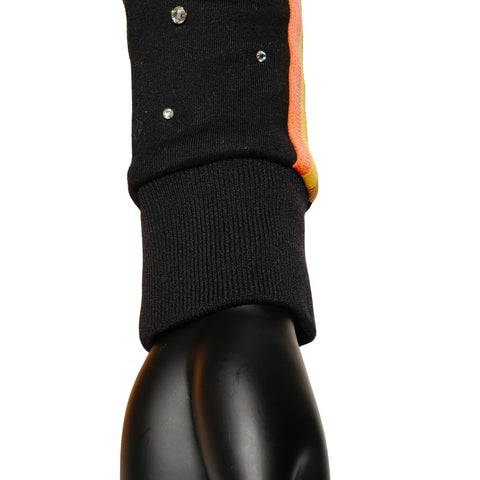 Miu Miu 水钻平纹针织侧条纹运动夹克 2017 中号夹克黑色 WS25874