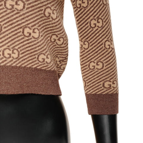 GUCCI GG图案羊毛2021FW儿童638323 XKBNH 5Y开衫棕色WS25877