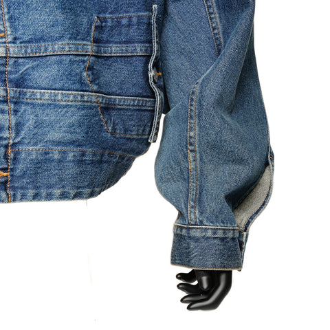 BALENCIAGA Upside Down Denim Jacket 2022AW FW 625989 34 Jacket Navy WS25881