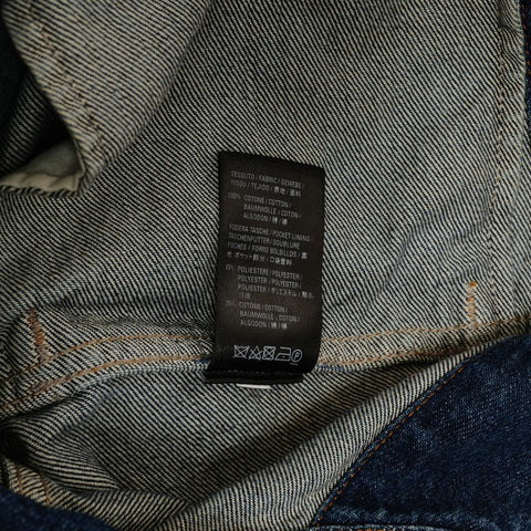 BALENCIAGA Upside Down Denim Jacket 2022AW FW 625989 34 Jacket Navy WS25881