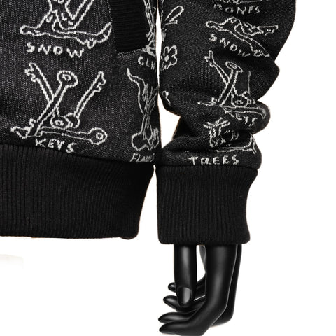 LOUIS VUITTON LV Cartoon Jacquard Zip-Up Cotton Blouson 2021 HKY21W S Jacket black WS25883