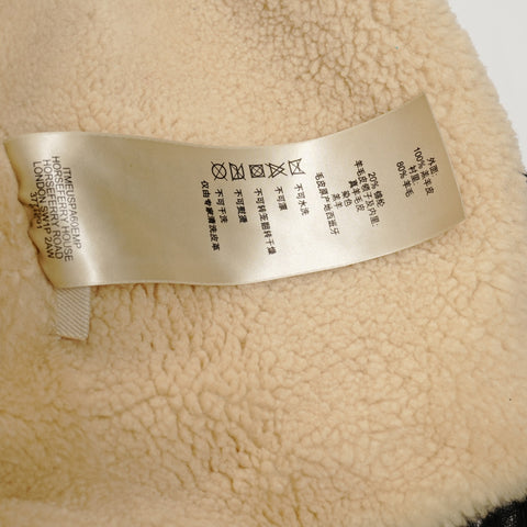 BURBERRY Lambskin Mouton Rider's Blouson 42 Jacket black WS25885