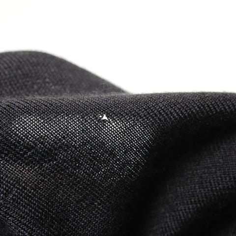 LOUIS VUITTON Wool cashmere and silk sequin monogram knit long sleeves XS one piece black WS25886