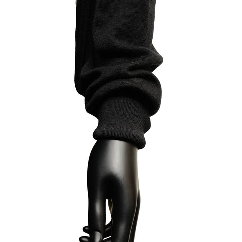 LOUIS VUITTON Wool cashmere and silk sequin monogram knit long sleeves XS one piece black WS25886