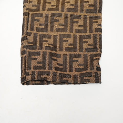 FENDI Zucca Pattern Polyester 27 inch 41 Pants Brown WS25890
