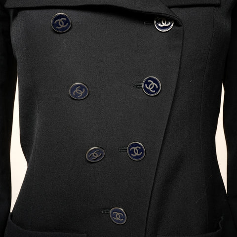 CHANEL Wool double-breasted jacket 01P 2001 36 Jacket black WS25891