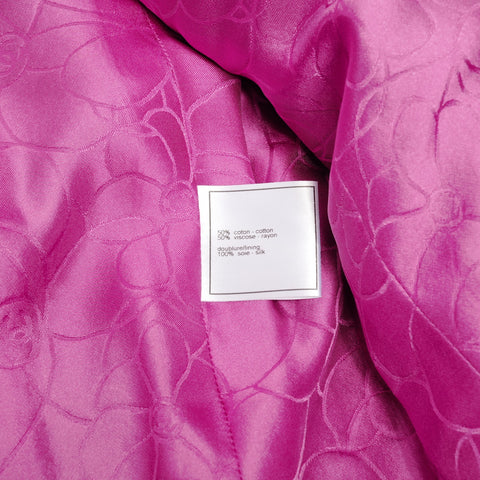 CHANEL 01P 2001 Tweed Zip-Up Cotton x Rayon 38 Jacket pink WS25892