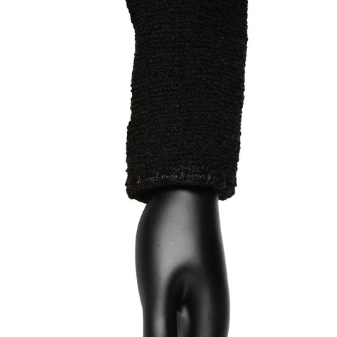 CHANEL 36 93A 1993 Tweed COCO Mark Button Wool Jacket black WS25893