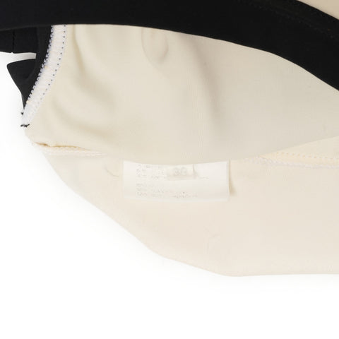 CHANEL 1996 Cropped COCO Mark Embroidery Shirt, Size 38, Ivory Tank top Ivory WS25897