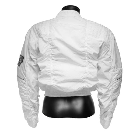 LOUIS VUITTON Biker Zip Blouson Cotton 2020AW Size 34 Jacket white WS25898