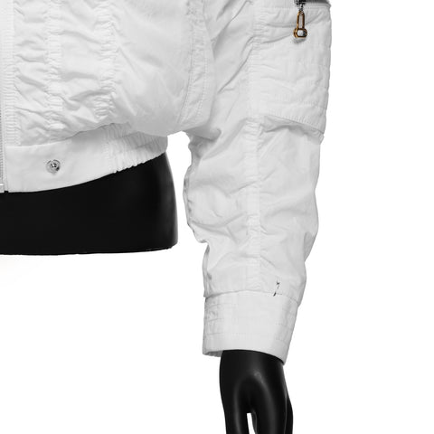 LOUIS VUITTON Biker Zip Blouson Cotton 2020AW Size 34 Jacket white WS25898