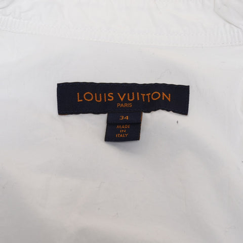 LOUIS VUITTON Biker Zip Blouson Cotton 2020AW Size 34 Jacket white WS25898