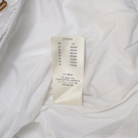 LOUIS VUITTON Biker Zip Blouson Cotton 2020AW Size 34 Jacket white WS25898