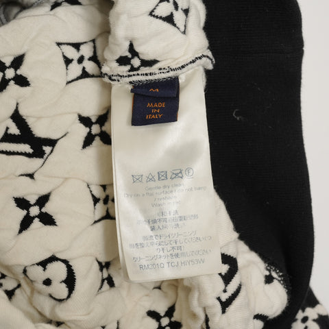 LOUIS VUITTON HIY53W Full Monogram Jacquard Crew Neck Medium Cotton sweat black WS25899