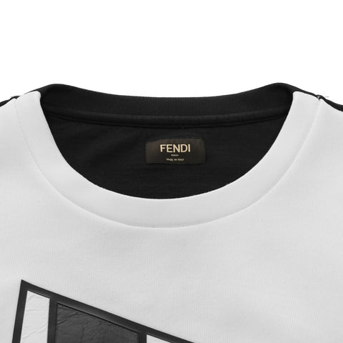 FENDI Logo Jersey 50 sweat blanc WS25900