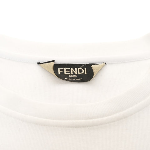FENDI FF logo cotton medium sweat white WS25901