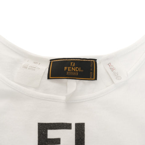FENDI Cotton Sleeveless Logo Tank top white WS25902