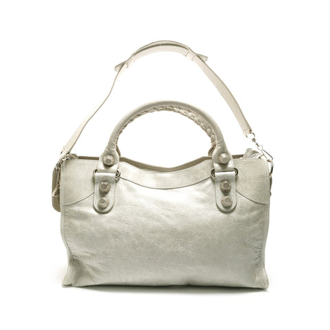 BALENCIAGA Giant City Leder 2-Wege-Einkaufstasche grau WS25904