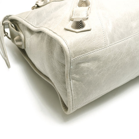 BALENCIAGA Giant City Leder 2-Wege-Einkaufstasche grau WS25904