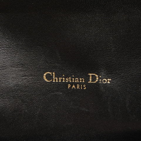Christian Dior Leather Chain New Lock Flap Shoulder Bag black WS25905