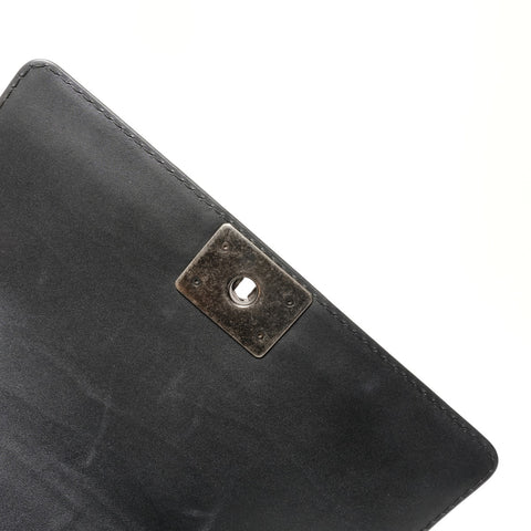 CHANEL Boy Chanel 25 Lambskin Silver Metal Gunmetal 18 series 2013-2014 Shoulder Bag black WS25907