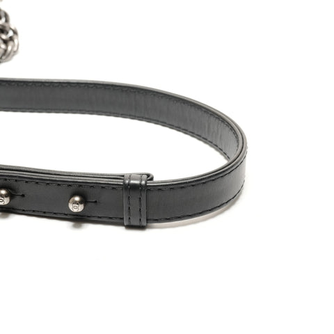 CHANEL Boy Chanel 25 Lambskin Silver Metal Gunmetal 18 series 2013-2014 Shoulder Bag black WS25907
