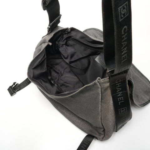 CHANEL Sports Line COCO Mark Messenger Bag Shoulder Bag black WS25908