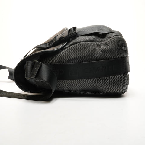 CHANEL Sports Line COCO Mark Messenger Bag Shoulder Bag black WS25908