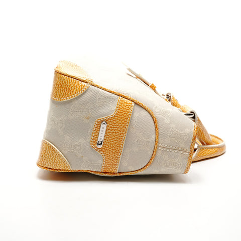 CELINE Boogie Macadam Canvas Handbag beige WS25910