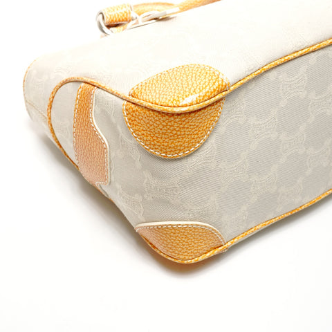 CELINE Boogie Macadam Canvas Handbag beige WS25910