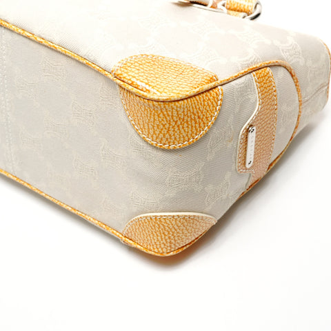 CELINE Boogie Macadam Canvas Handbag beige WS25910