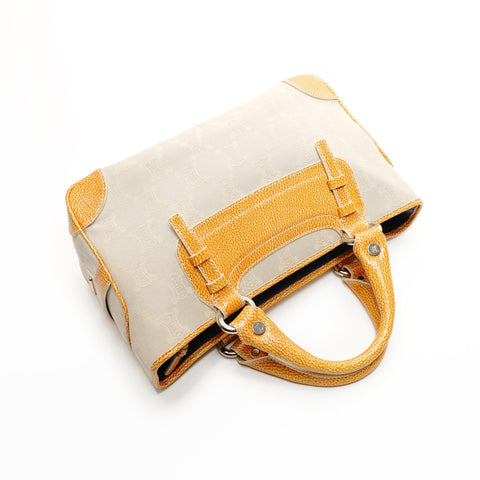 CELINE Boogie Macadam Canvas Handbag beige WS25910