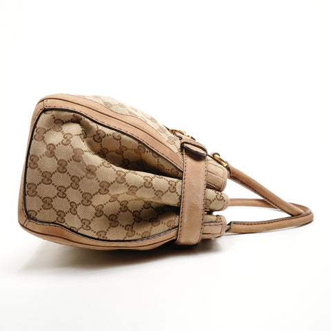 GUCCI GG Canvas x Suede GG Marmont Handbag beige WS25911
