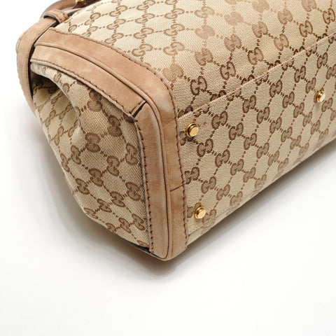 GUCCI GG Canvas x Suede GG Marmont Handbag beige WS25911