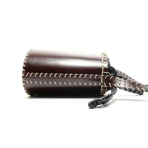Chloe Luella Mini Bucket Leather Shoulder Bag Brown WS25914