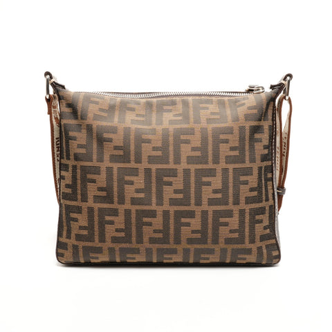 FENDI Zucca canvas Shoulder Bag Brown WS25916