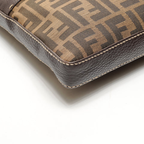 FENDI Zucca canvas Shoulder Bag Brown WS25916