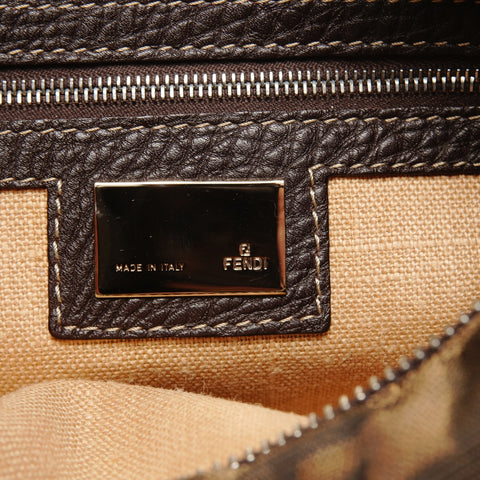 FENDI Zucca canvas Shoulder Bag Brown WS25916